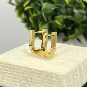 Brinco arco dourado no aço