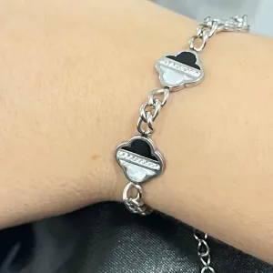 Pulseira com pingente Alhambra em aço