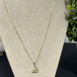 colar corrente veneziana com pingente flor