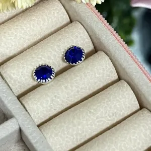 Brincos ponto de luz azul