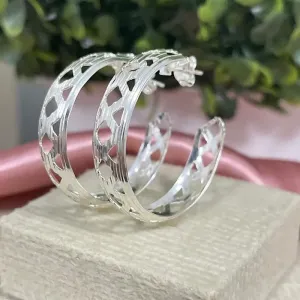 Brinco Argola M vazada prata