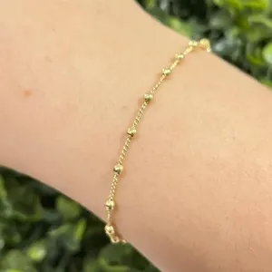 Pulseira Alinhados Singapura com esferas