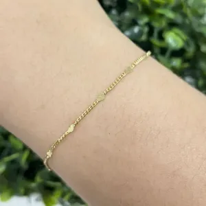 Pulseira com chapinha batida