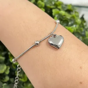 Pulseira com pingente coração