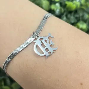 Pulseira fita com pingente do flamengo