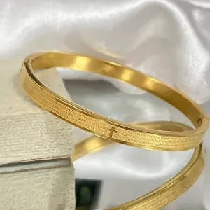 Bracelete de aço dourado