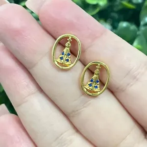 Brinco Nossa Senhora Aparecida com circulo