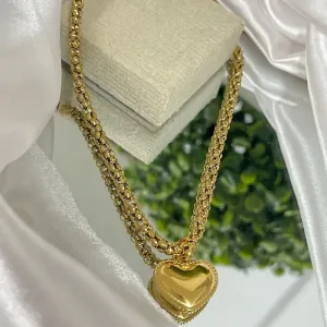 Colar elo pipoquinha com pingente