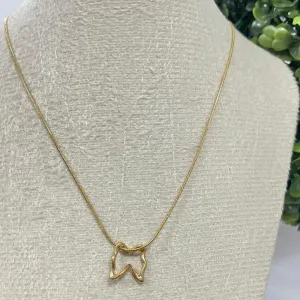 Colar fio Alemão com pingente vazado