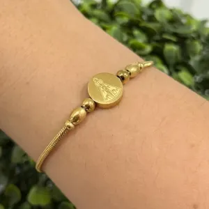 Pulseira com medalha de nossa senhora
