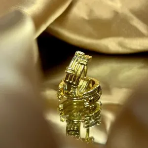 Brinco argola com detalhes