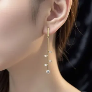 Brinco em pedras cristal