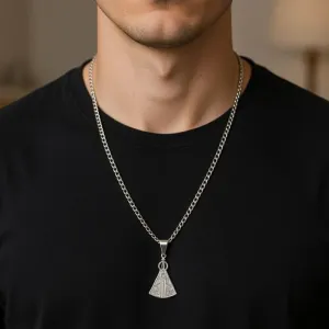 Corrente masculina com pingente nossa senhora Aparecida