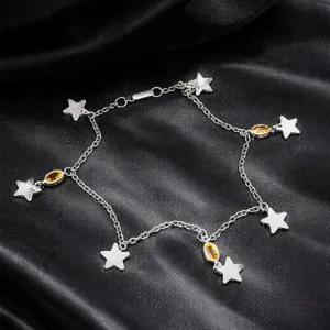 Tornozeleira com pingente estrela