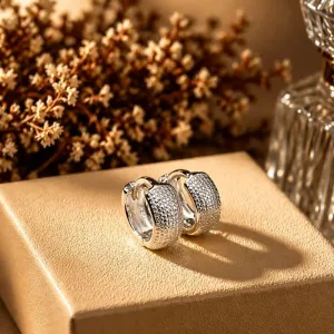 Brinco argola fosca fecho clic