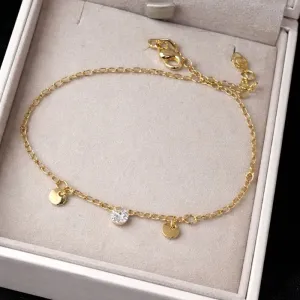 Tornozeleira com chapinha e pedrinha