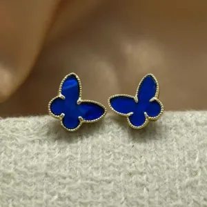 Brinco pedra azul