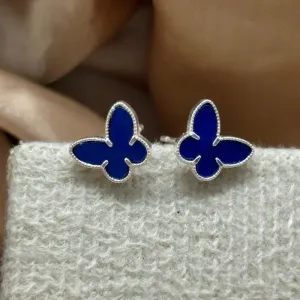 Brinco pedra azul