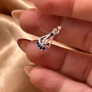 Pingente nossa senhora aparecida com pedras azuis