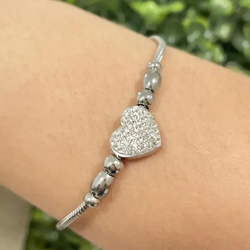 Pulseira com pingente coração