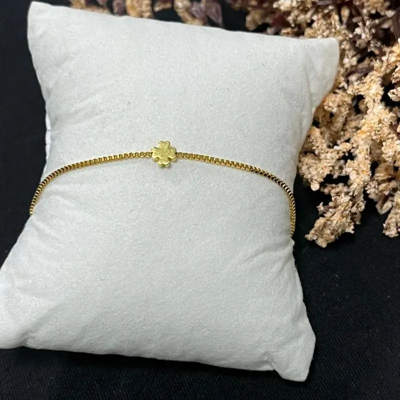 Pulseira flor dourada