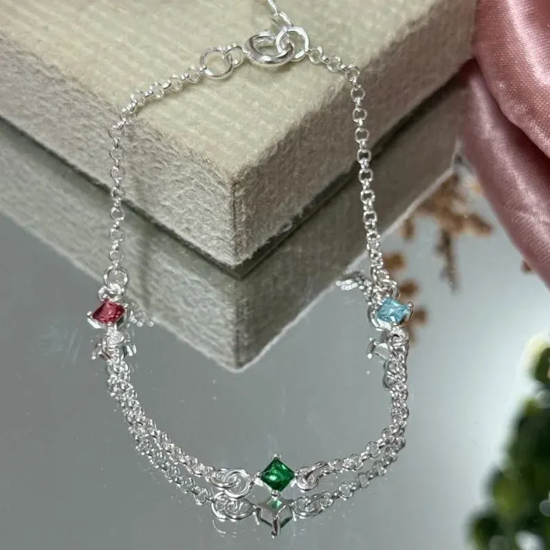 Pulseira Color Rubi Esmeralda Aquá