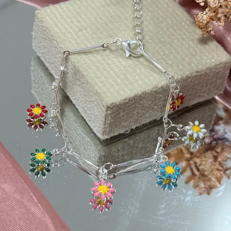 Pulseira margarida colorida