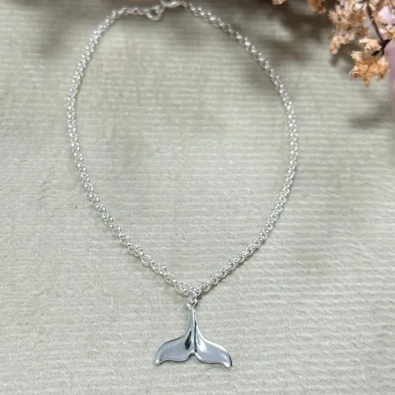 Tornozeleira elo português com pingente