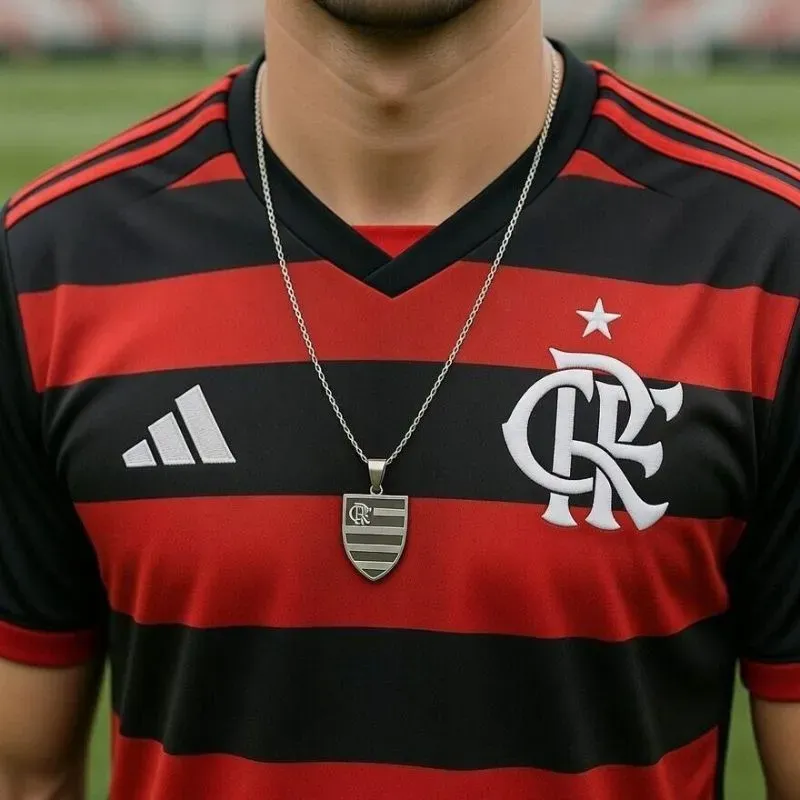 corrente com pingente do flamengo