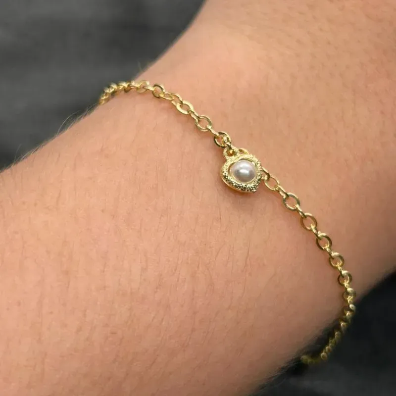 Pulseira infantil com perola