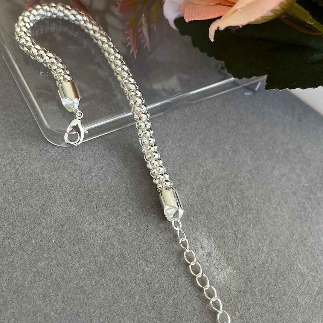 Pulseira pipoca  prata