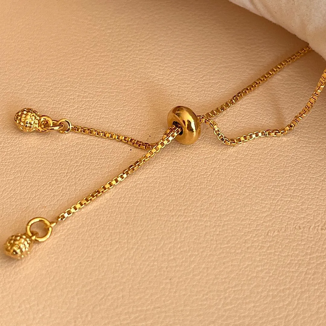 Pulseira regulável veneziana com gotas duplas