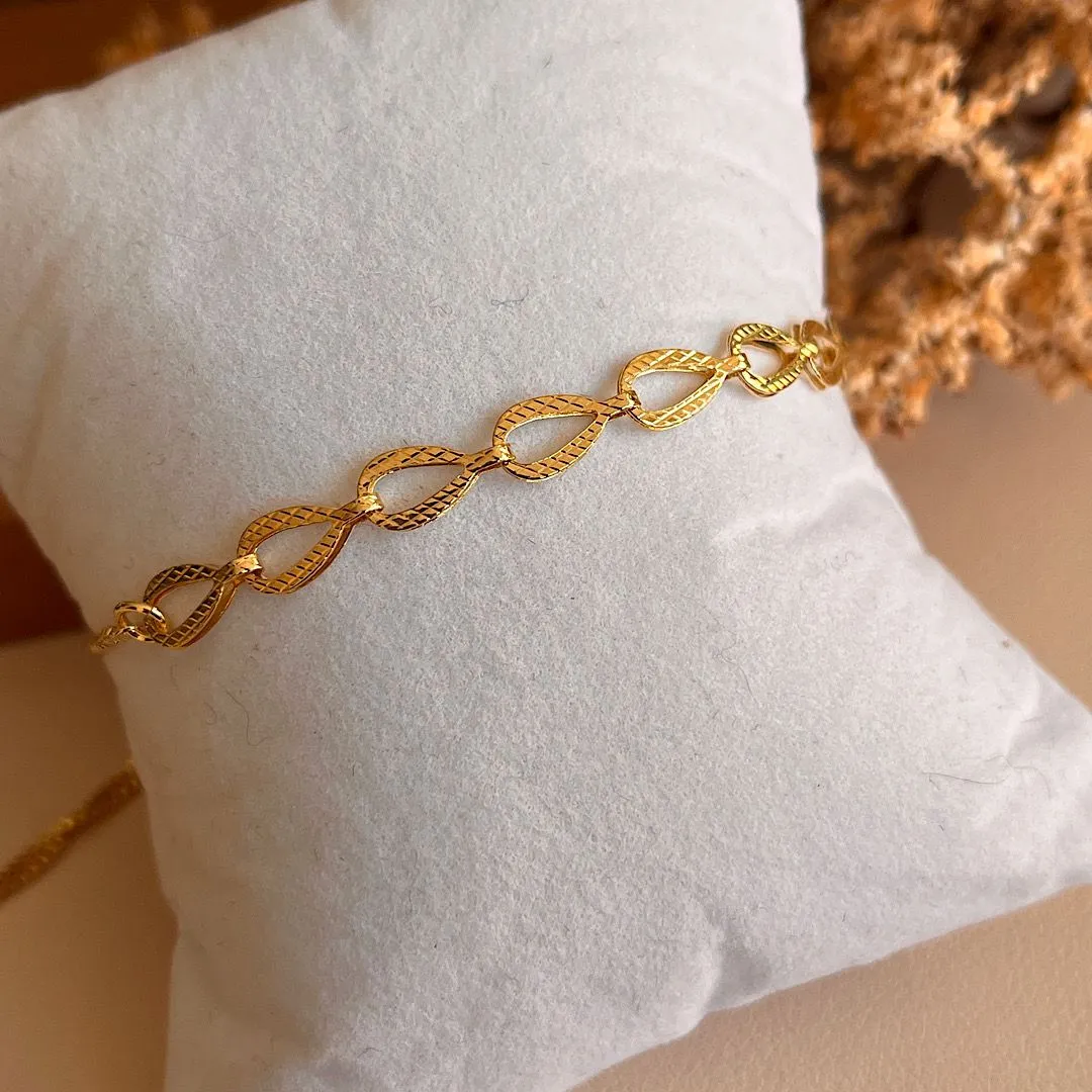 Pulseira regulável veneziana com gotas duplas