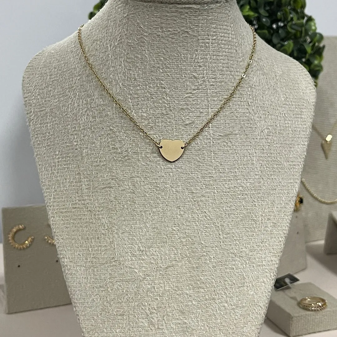 Choker coração liso