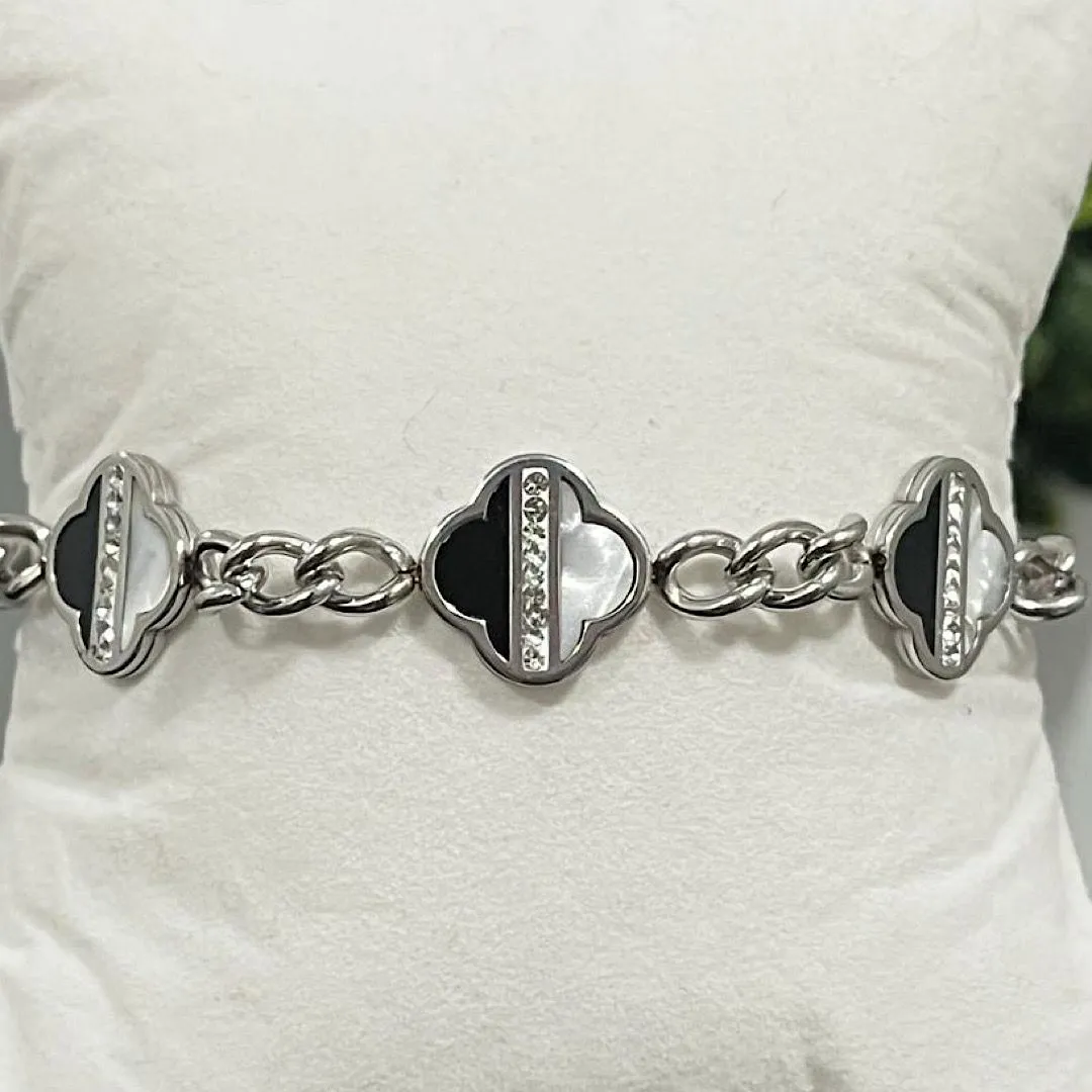 Pulseira com pingente Alhambra em aço