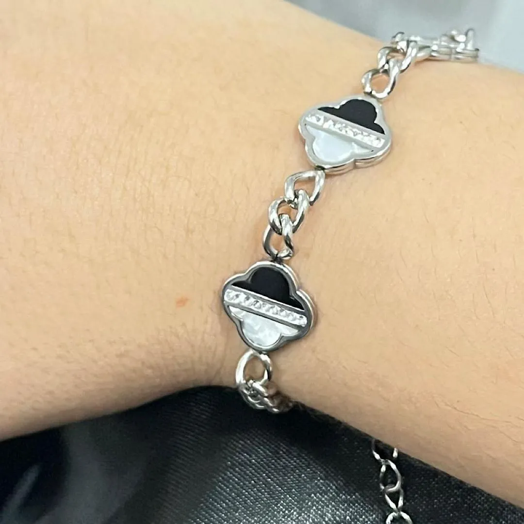 Pulseira com pingente Alhambra em aço