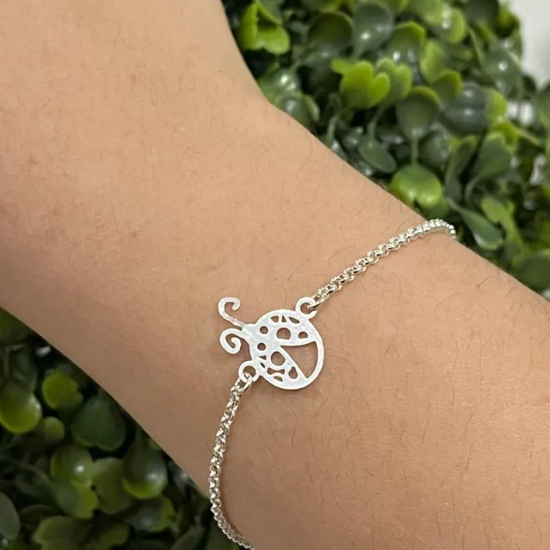 Pulseira portuguesa abelha prata
