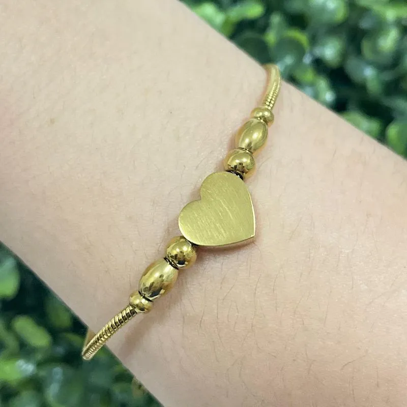 Pulseira com pingente coração