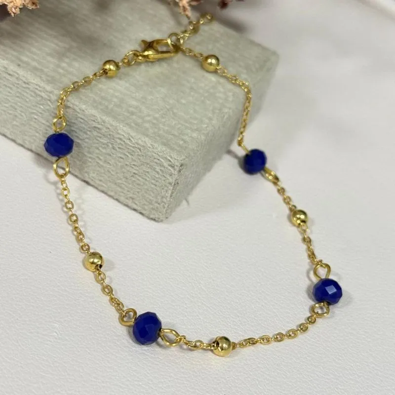 Pulseira pedra azul
