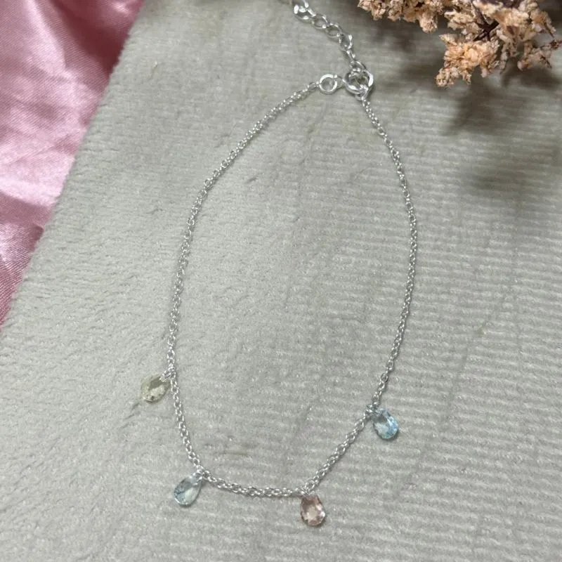 Tornozeleira elo português com pingente