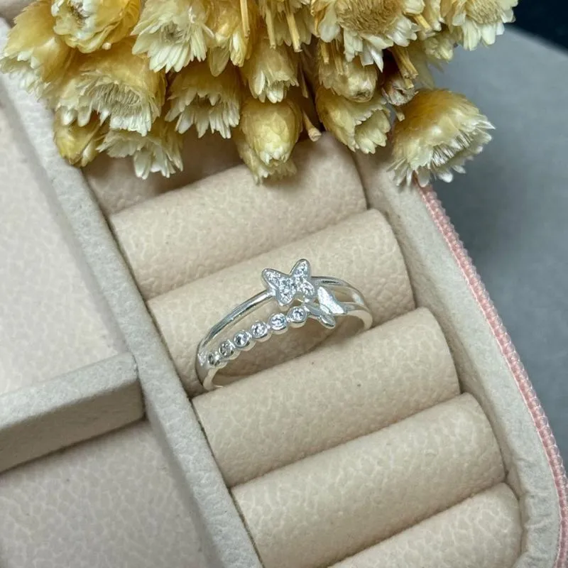 Anel duplo de borboleta