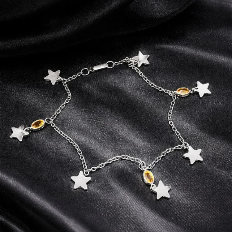 Tornozeleira com pingente estrela