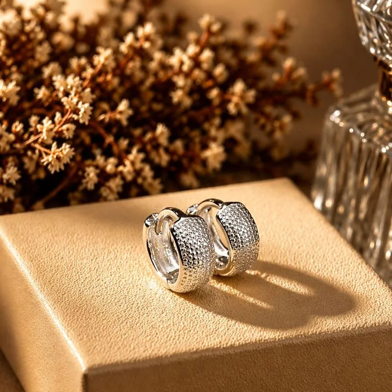 Brinco argola fosca fecho clic