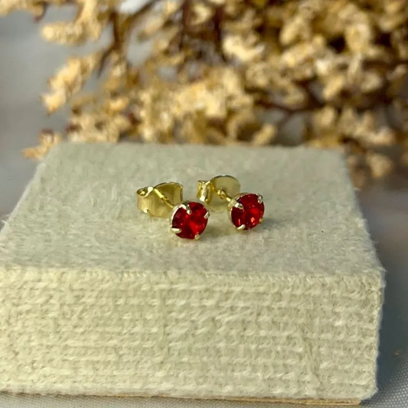 Brinco ponto de luz vermelho