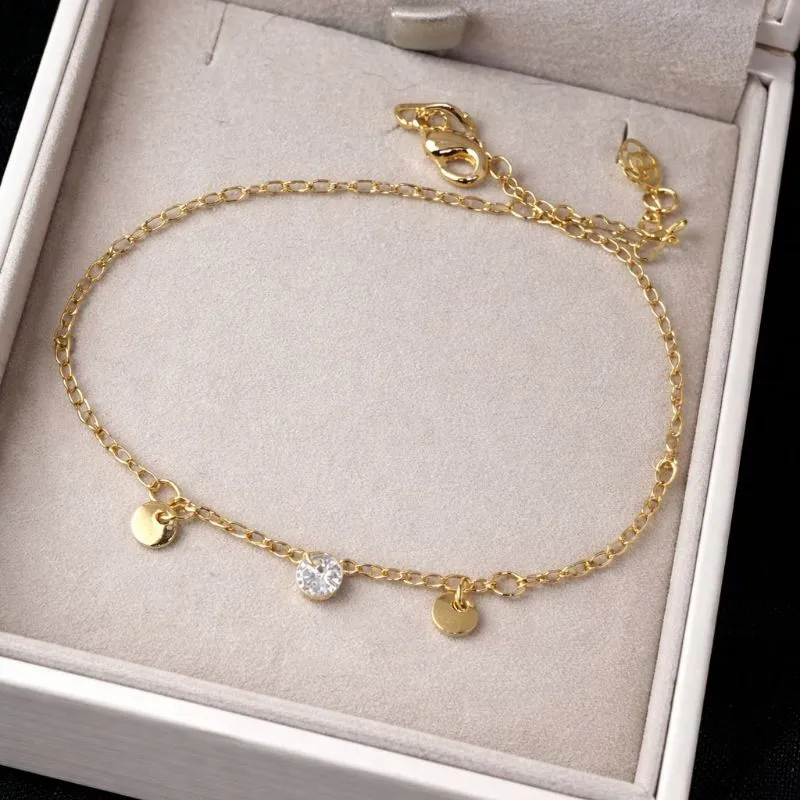 Tornozeleira com chapinha e pedrinha