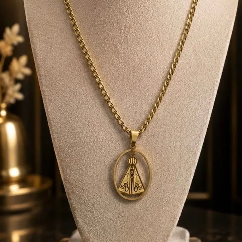 colar com pingente nossa senhora Aparecida